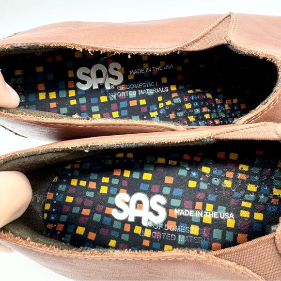 SAS Nora Slip On Comfort Shoe Loafer In Auburn/Lizard Brown 9.5 Office Minimal - Picture 10 of 11